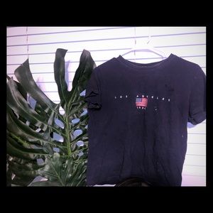 Los angels navy blue crop top